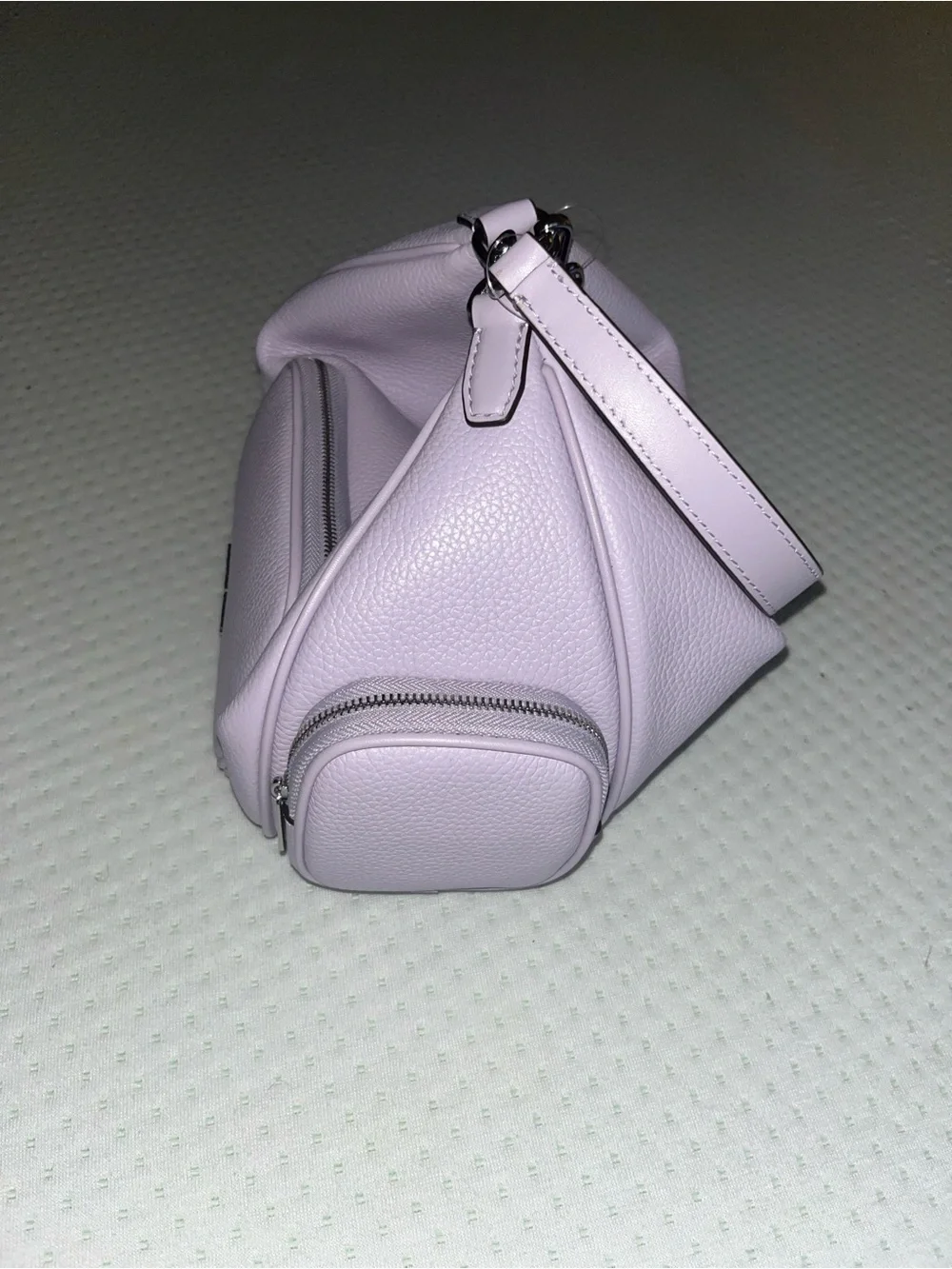 Michael Kors Lilac Pebbled Crossbody Bag with Silver Hardware - Picture 5 of 11
